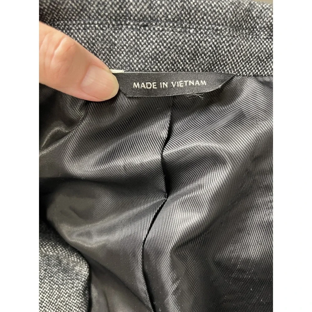 Banana Republic Mens Blazer 46R‎ Gray Tweed Fall Preppy Tailored Slim Fit Jacket